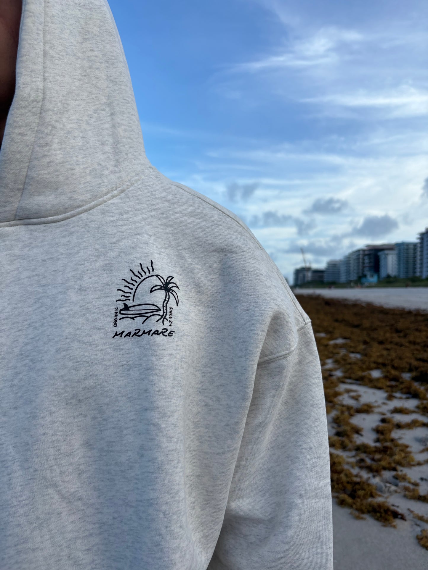 oat grey sunset surfer hoodie