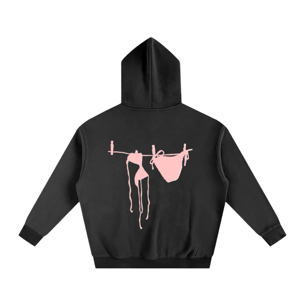 pink bathing suit rack hoodie