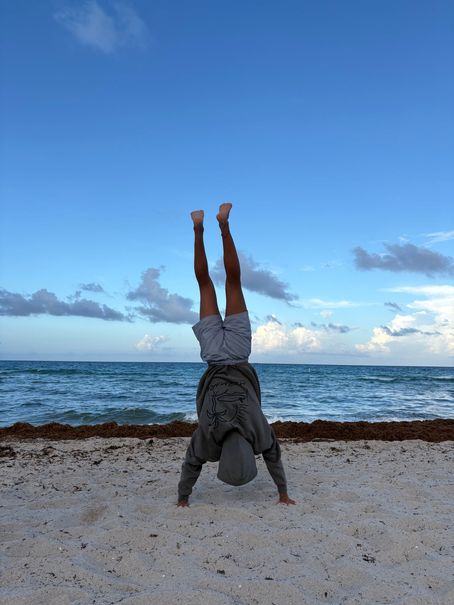 gray sunset surfer hoodie
