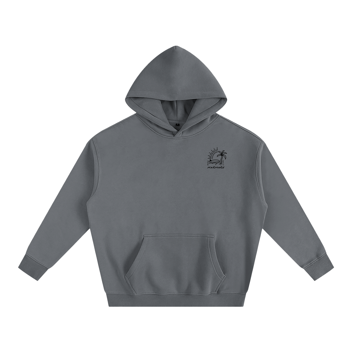 gray sunset surfer hoodie
