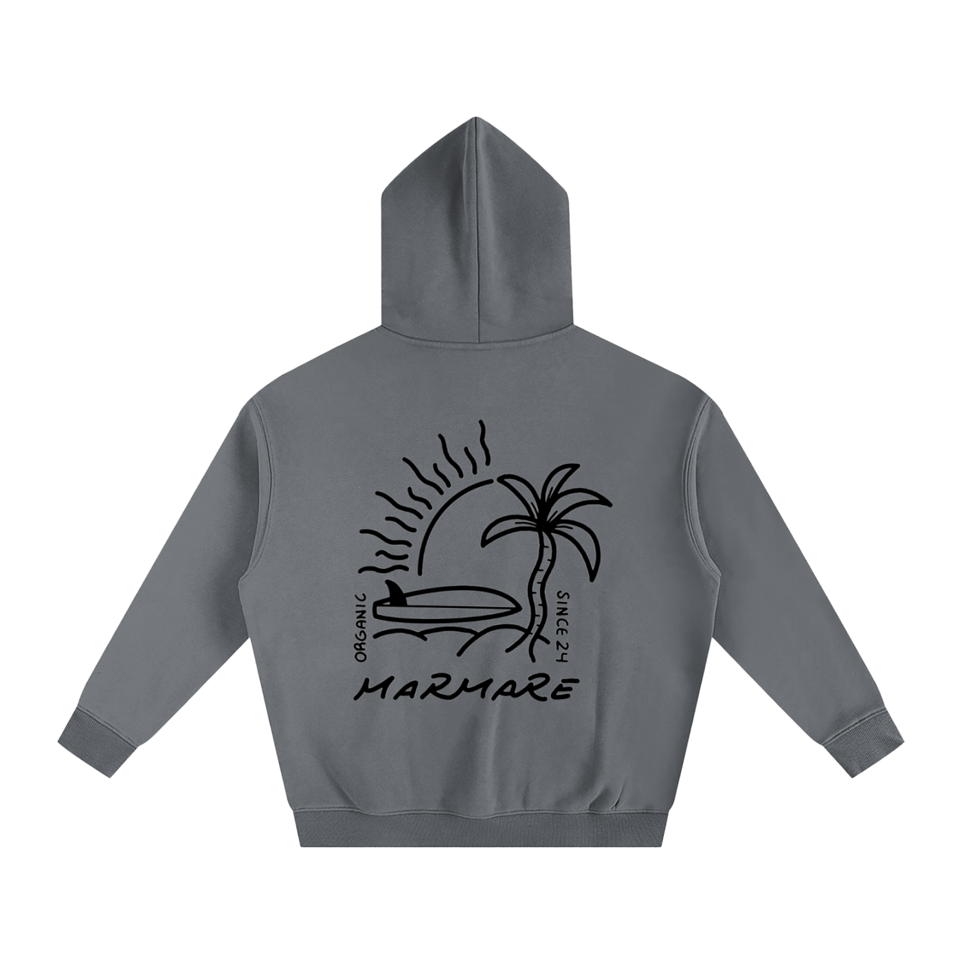 gray sunset surfer hoodie
