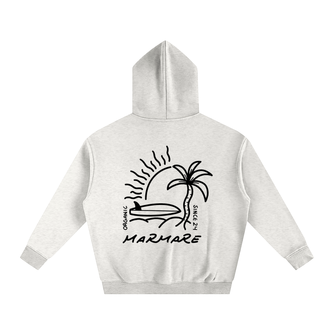 oat grey sunset surfer hoodie